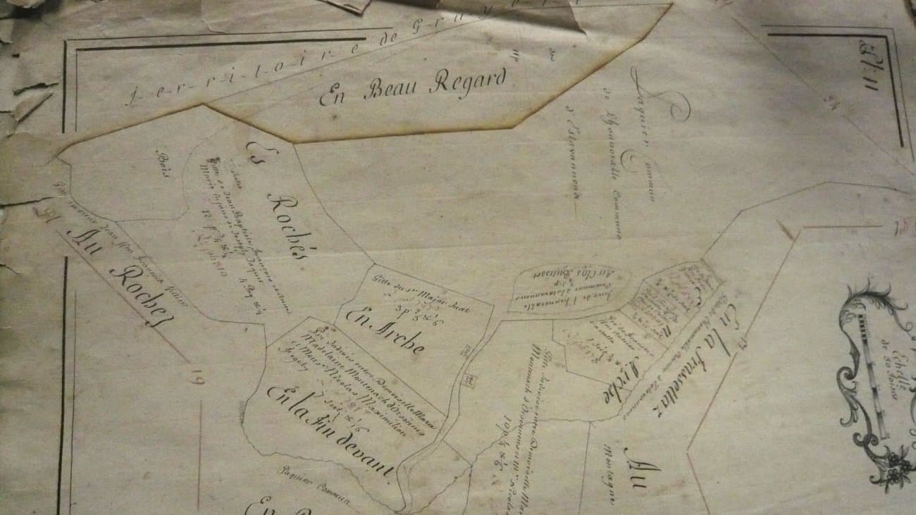 Plan cadastral ancien d’Estavannens (2e partie).