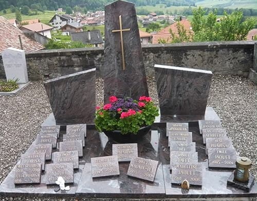 Le columbarium du cimetière d’Estavannens (situation 2023).