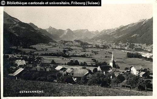 La vallée de l'Intyamon (vers 1950).