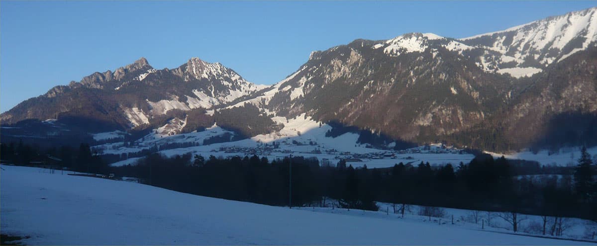 Estavannens sous la neige, 22 février 2012 (photo Jean Pharisa).