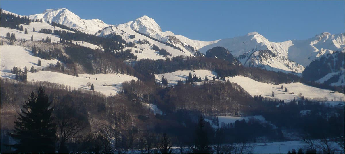 Estavannens sous la neige, 22 février 2012 (photo Jean Pharisa).
