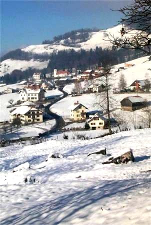 Le point de vue du Dah sous la neige, le 1er décembre 2003
