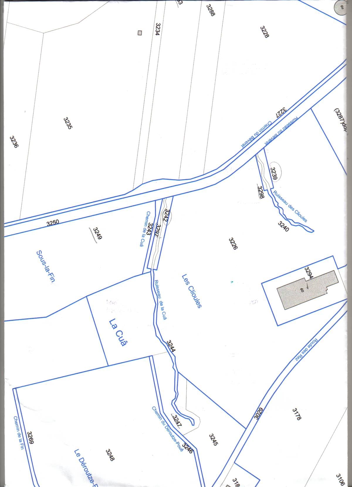 Extrait 2 du plan du village