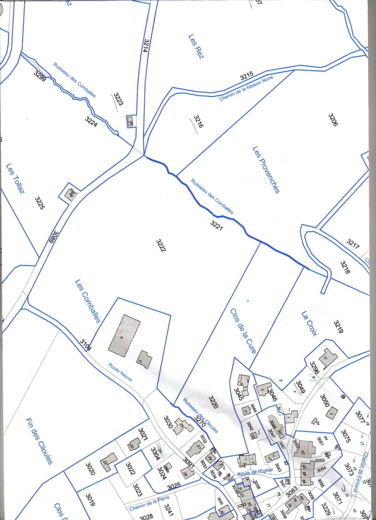 Extrait 3 du plan du village