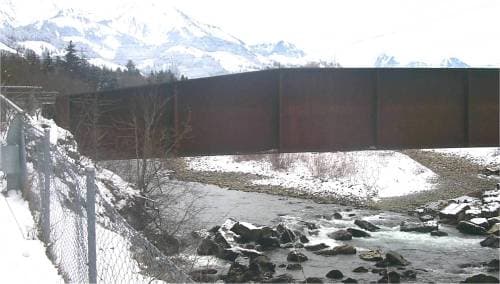 Le nouveau pont de fer sur la Sarine