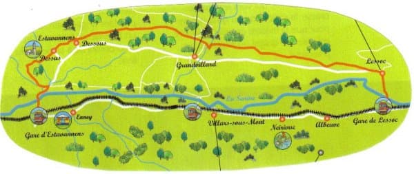 Le Sentier des Poyas, étapes de la balade