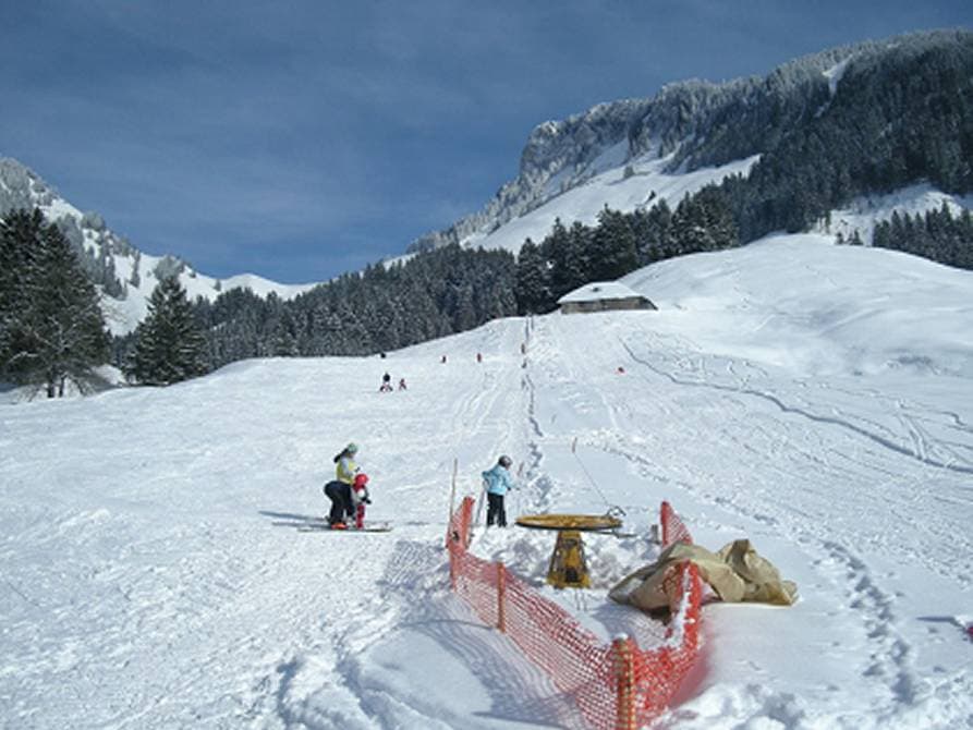 La piste du téléski du Ski-Club.